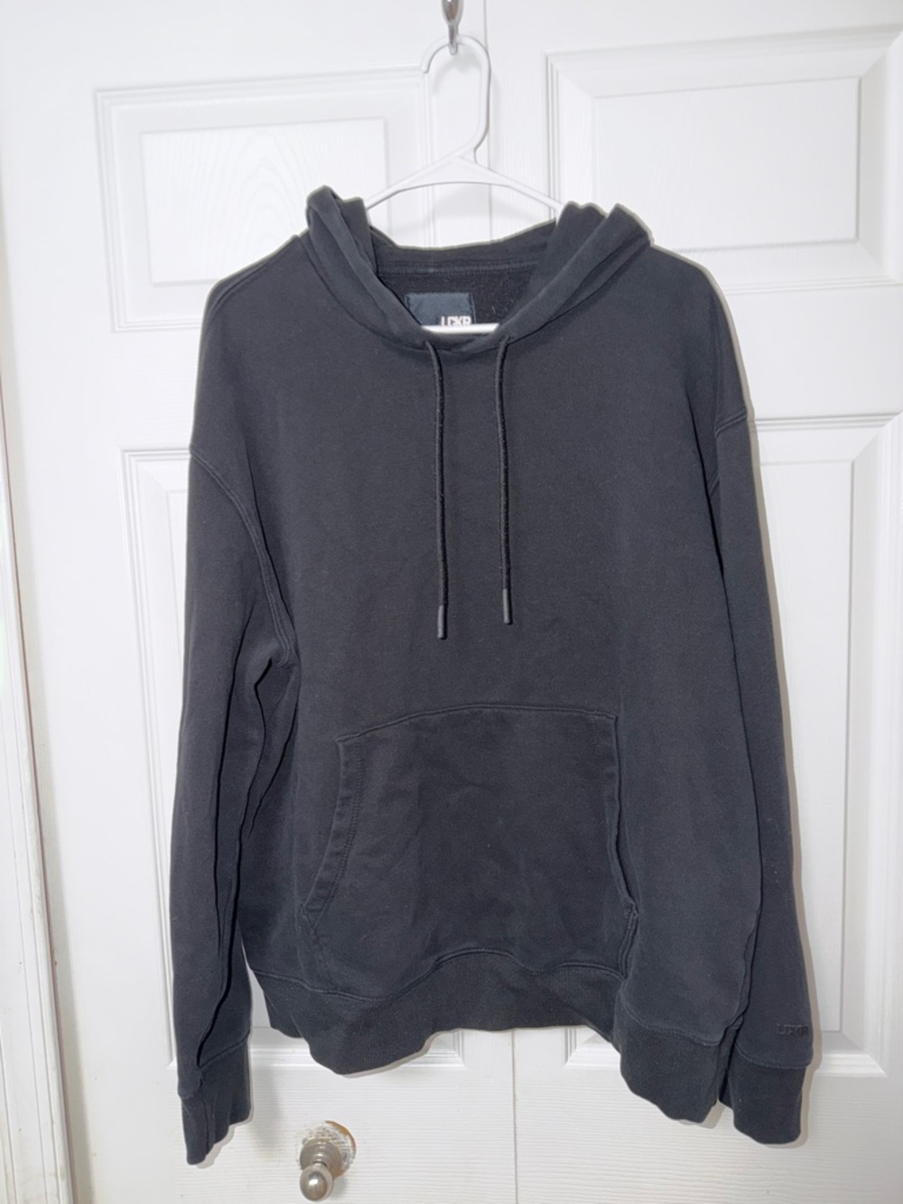 LCKR Men's Black Hooded Pullover Sweatshirt